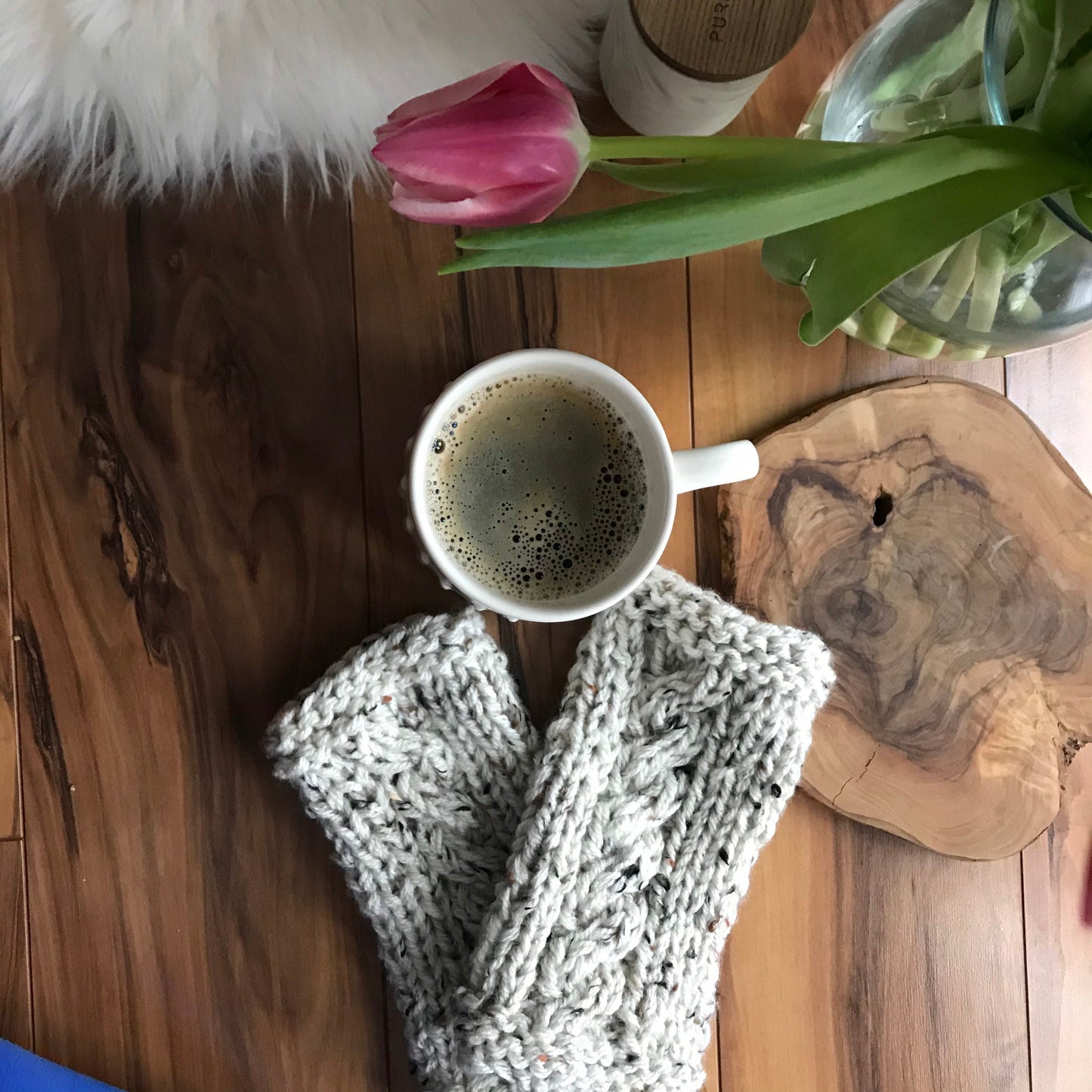 DIY Knitting Pattern Cabled Fingerless Gloves, Simple Fingerless Gloves, Fingerless Gloves DIY, Warm Gloves