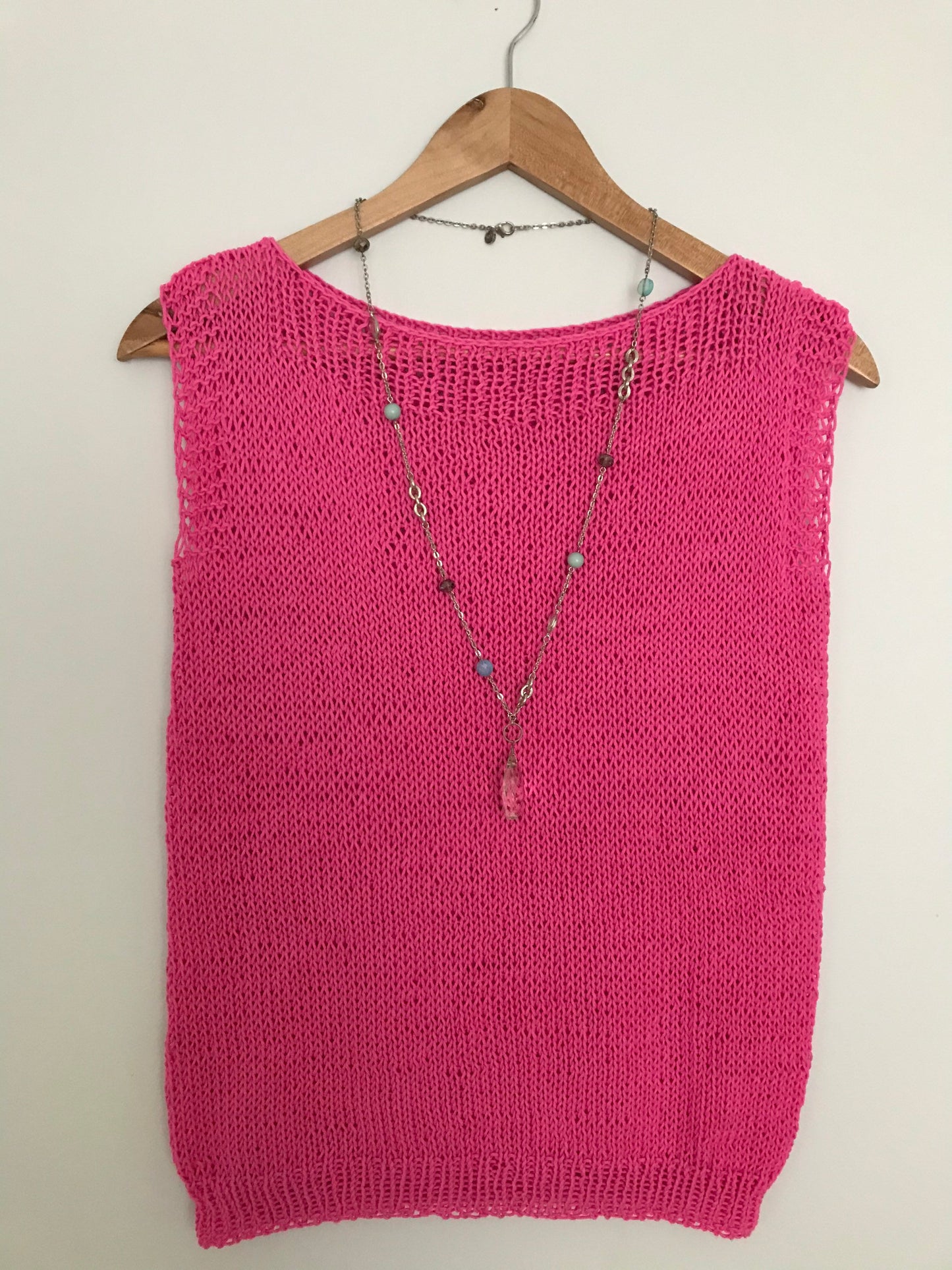 KNITTING PATTERN DIY The Easy Breezy Summer Cotton Top Women's Knit Top, Sleeveless Top, Summer Knit Top, Cotton Top, Easy Knit Tie Top