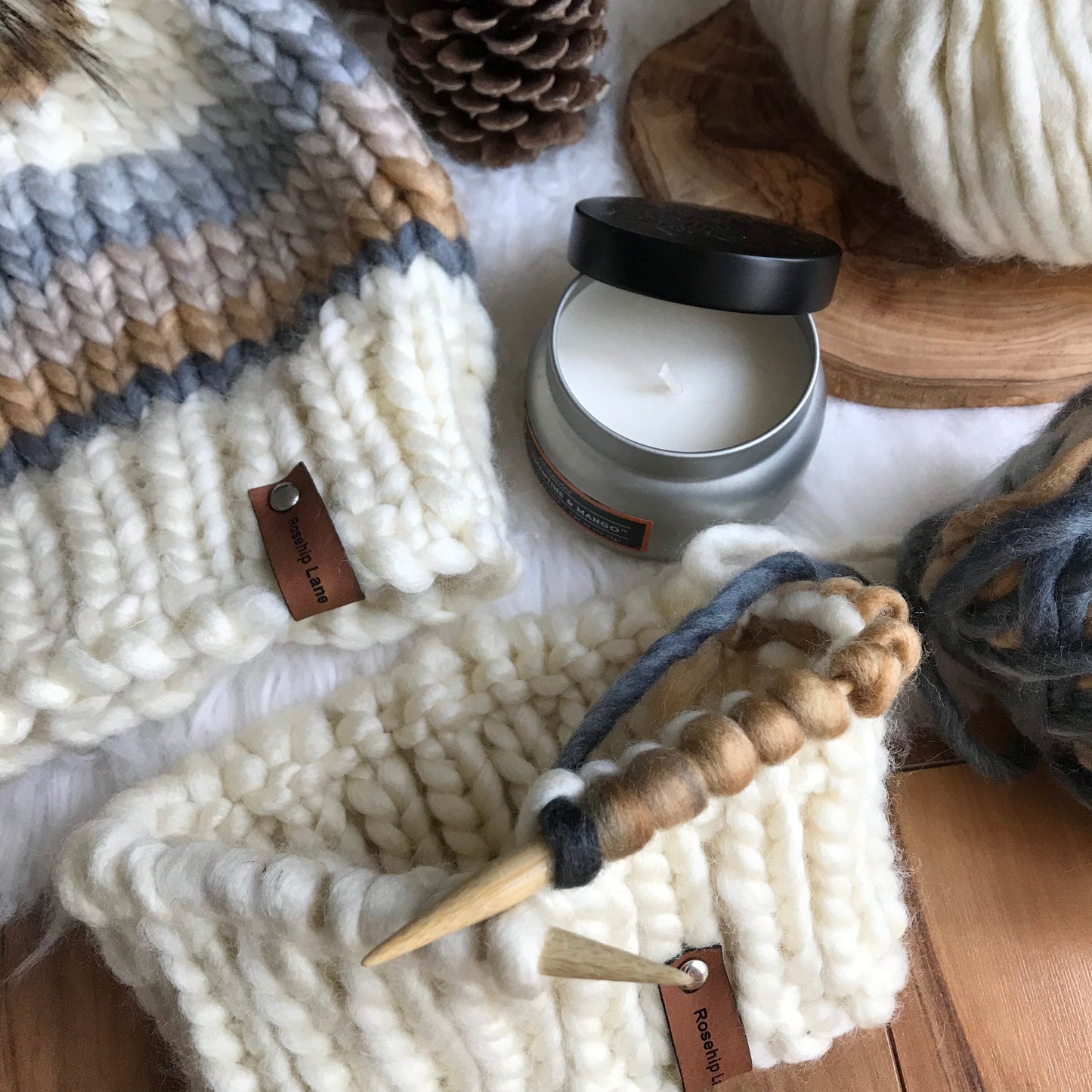 KNITTING PATTERN The Alps Luxury Super Chunky Women's Beanie hat, Luxury hat pattern, Women's Beanie Hat Pattern