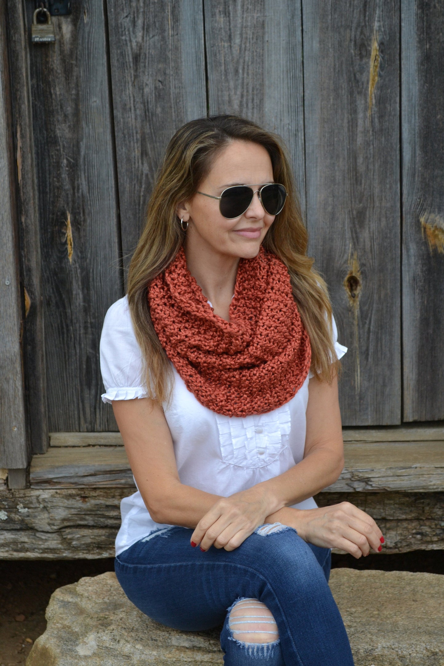 DIY KNITTING PATTERN Oversized Cowl, Warm Knitted Scarf, Hand Knitted Women's Scarf, Oversized Boho Scarf, Easy Knit Snood, Neck Warmer