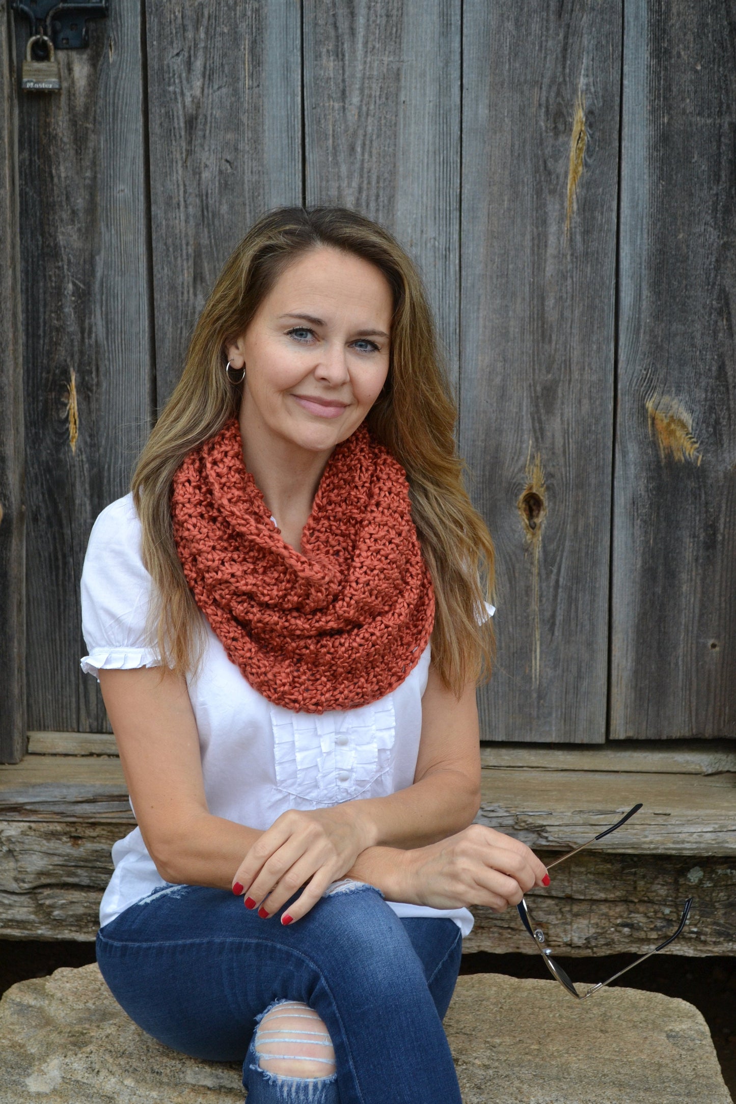 DIY KNITTING PATTERN Oversized Cowl, Warm Knitted Scarf, Hand Knitted Women's Scarf, Oversized Boho Scarf, Easy Knit Snood, Neck Warmer