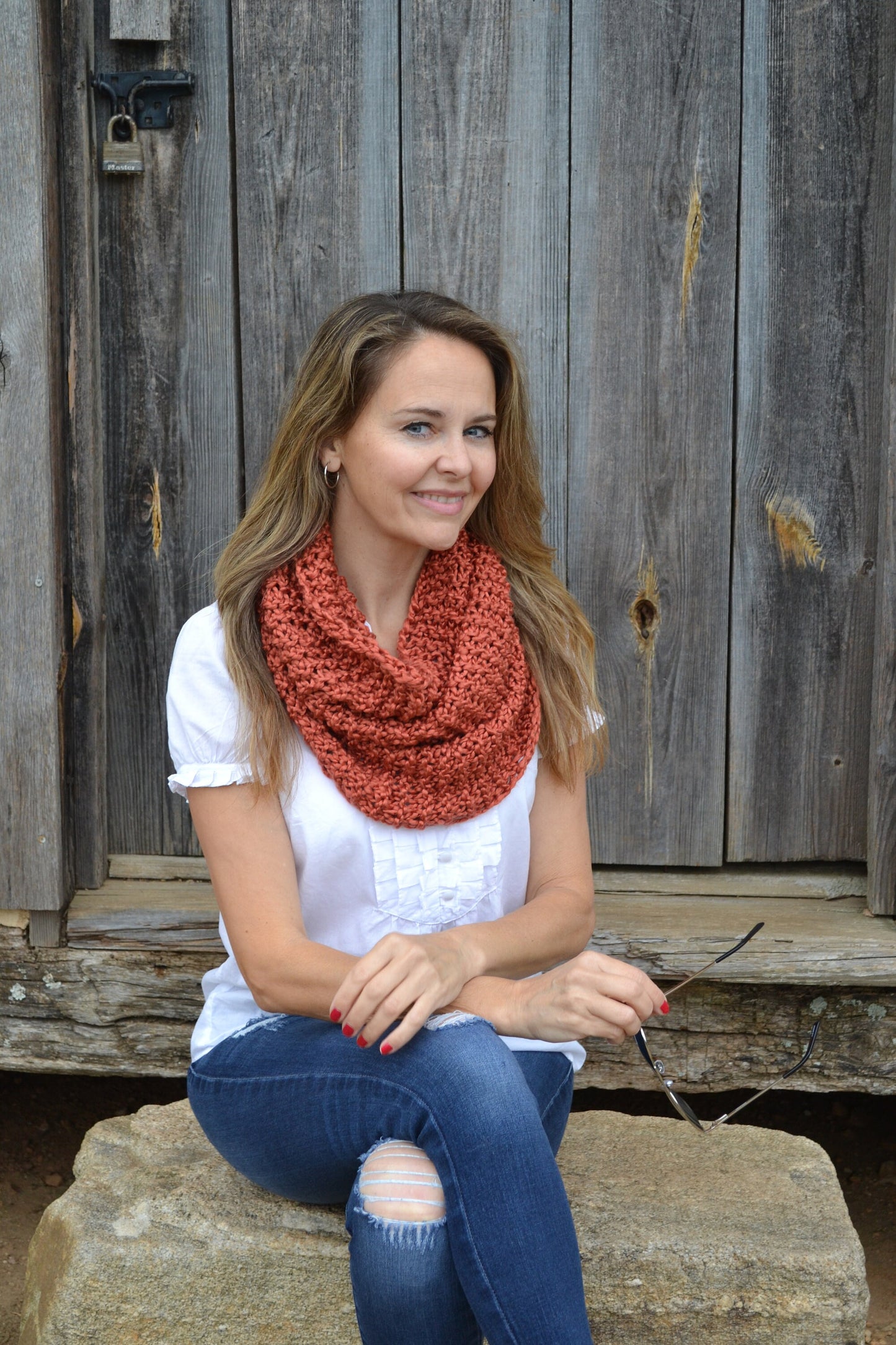 DIY KNITTING PATTERN Oversized Cowl, Warm Knitted Scarf, Hand Knitted Women's Scarf, Oversized Boho Scarf, Easy Knit Snood, Neck Warmer