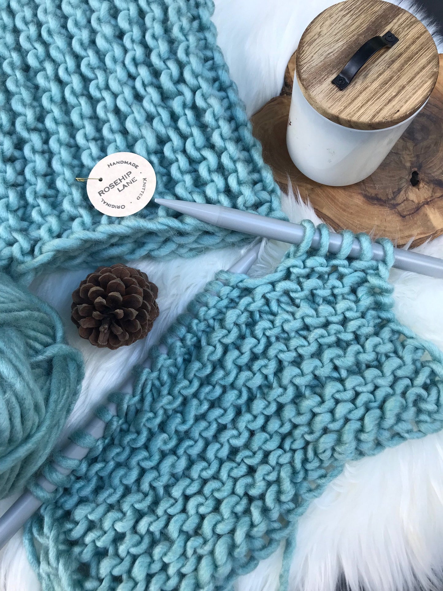 BEGINNER KNITTING PATTERN Luxury Snood, Asheville Oversized Snood, Easy Knit Scarf Scarf, Hand Knitted Women's Scarf Snood Neck Warmer