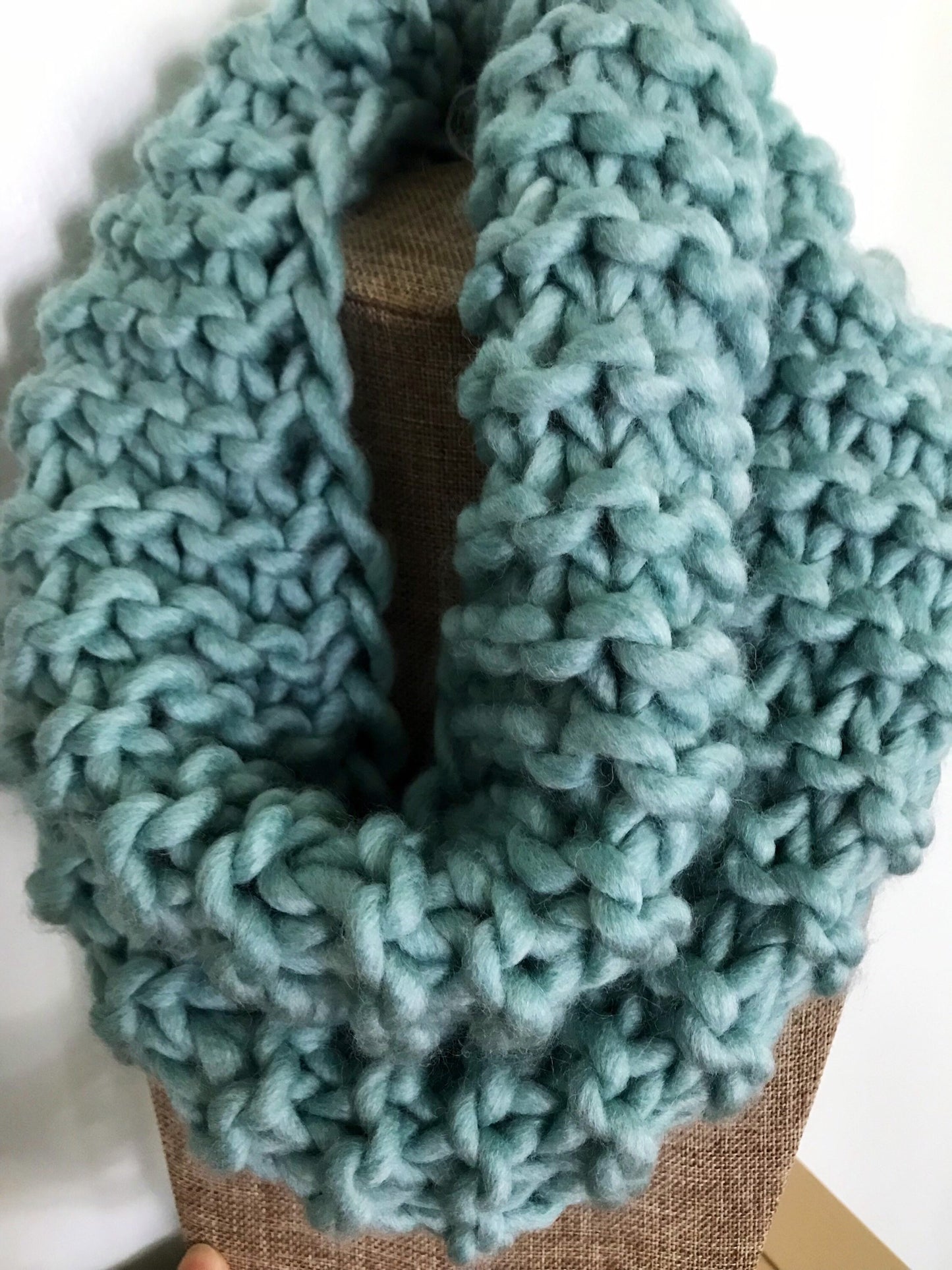 BEGINNER KNITTING PATTERN Luxury Snood, Asheville Oversized Snood, Easy Knit Scarf Scarf, Hand Knitted Women's Scarf Snood Neck Warmer