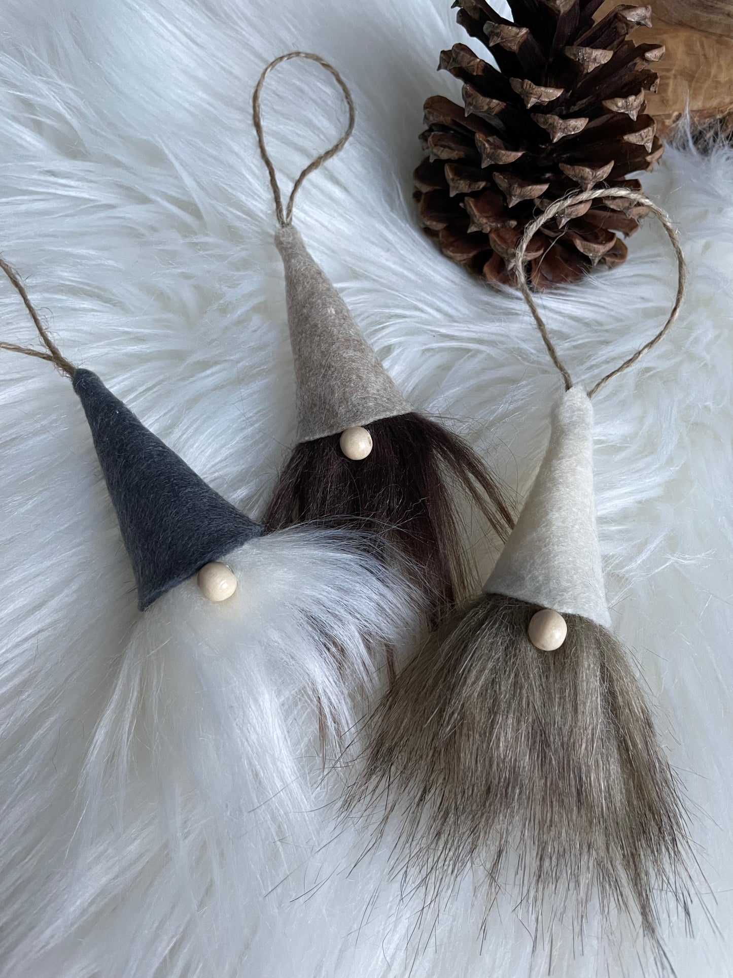 Gnome minis, Gnome miniature ornaments, Hanging lucky Gnome decoration