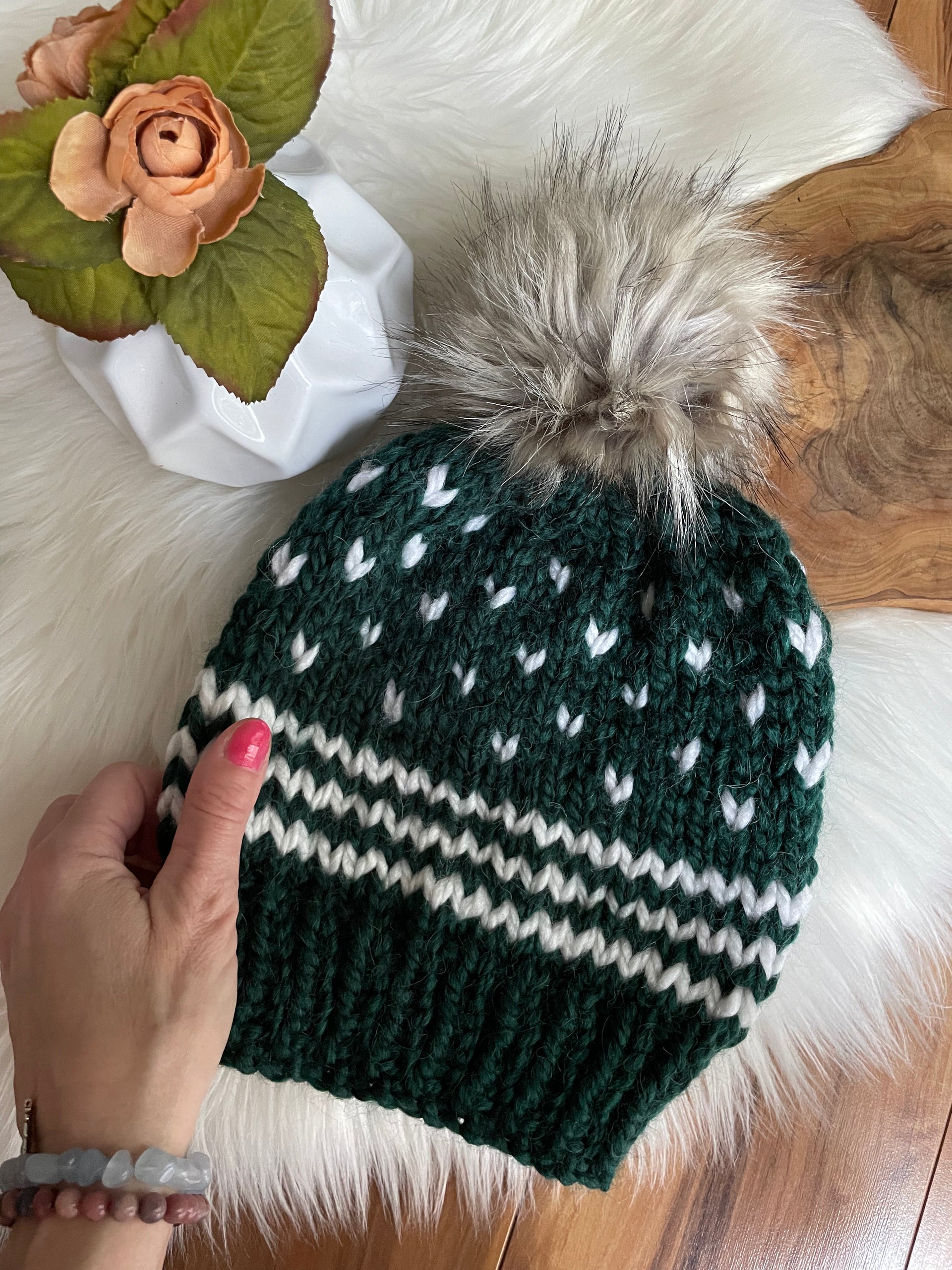 Adult Size Hand Knit Beanie – Rosehip Lane