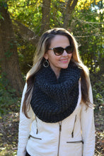 Load image into Gallery viewer, KNITTING PATTERN Asheville Oversized Cowl Scarf Hand Knitted Women&#39;s Oversized Boho Style Scarf  Snood Neck Warmer