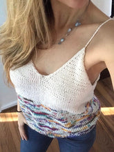 Load image into Gallery viewer, KNITTING PATTERN DIY Southern Summertime Top Women&#39;s Knit Top, Tank Top, Summer Knit Top, Cotton Top, Easy Knit Tie Top