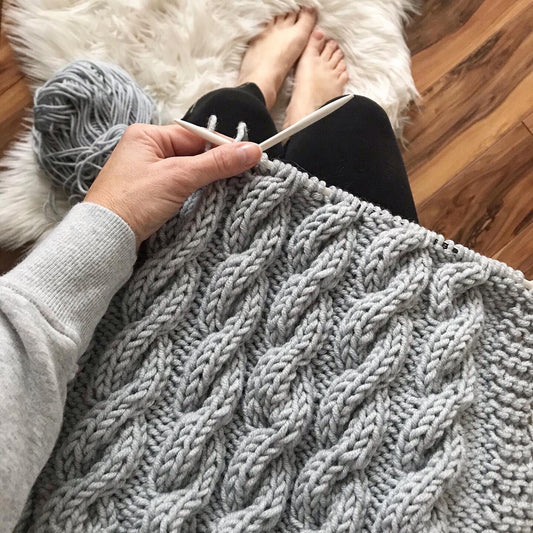 KNITTING PATTERN Cabled Throw,  DIY knit throw, Blanket knit pattern, Cable Knit Blanket , Knitted blanket diy