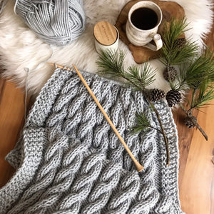 KNITTING PATTERN Cabled Throw,  DIY knit throw, Blanket knit pattern, Cable Knit Blanket , Knitted blanket diy