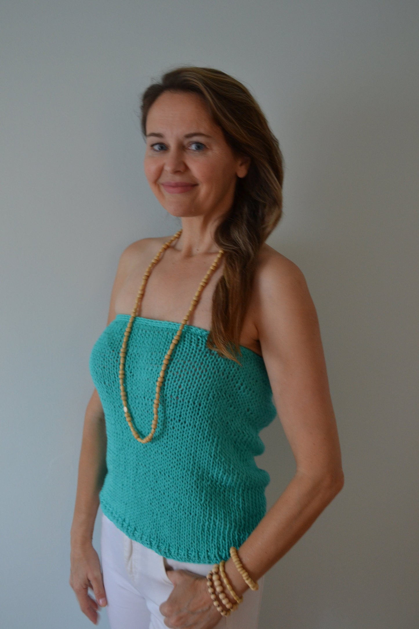 KNITTING PATTERN DIY Cotton Tube Top, Women's Knit Top, Tank Top, Summer Knit Top, Cotton Top, Easy Knit Top, knit summer top, Simple top