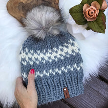 Load image into Gallery viewer, KNITTING PATTERN Luxury Beanie Hat, knit hat pattern, Women&#39;s Toque pattern, luxury wool knit hat, knit cap pattern, beanie pattern