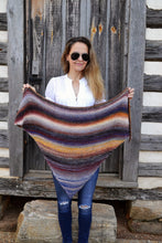 Load image into Gallery viewer, DIY KNITTING PATTERN Easy Triangle Scarf,Easy Knit Scarf,  Hand Knitted Women&#39;s Scarf, Oversized Boho Scarf, Easy Knit Snood, Neck Warmer