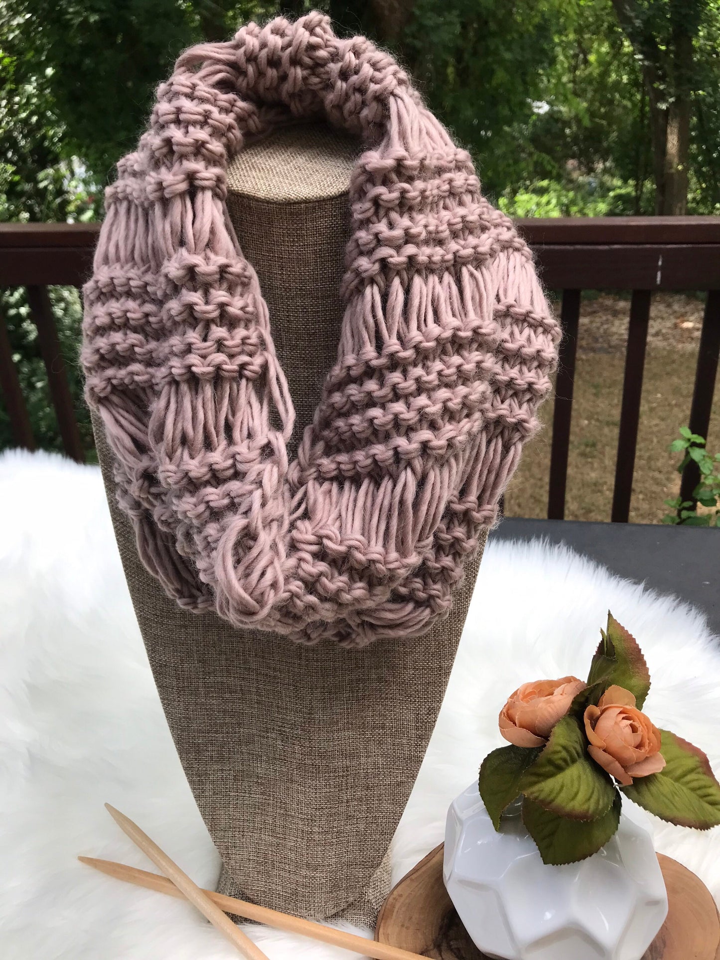 Cowl Scarf KNITTING PATTERN, Knit Oversized Cowl pattern, Warm Knitted Scarf, Women's Oversized Boho Scarf, Easy Knit Snood, Neck Warmer