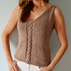 DIY Lydia Women’s Tank Top knitting pattern