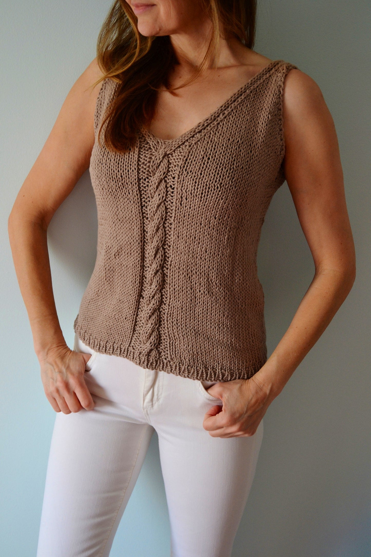 DIY Lydia Women’s Tank Top knitting pattern